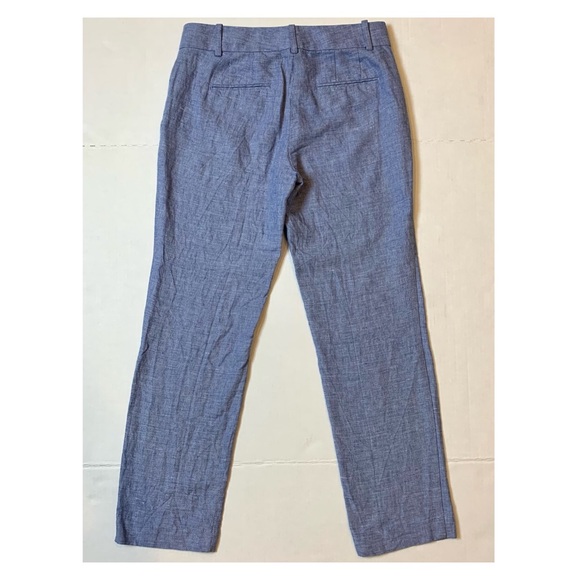 Ann Taylor Chambray Linen Straight Pants 0P - Picture 5 of 11